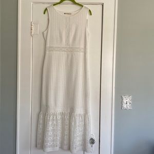Chelsea & Violet White Lace MIDI Dress